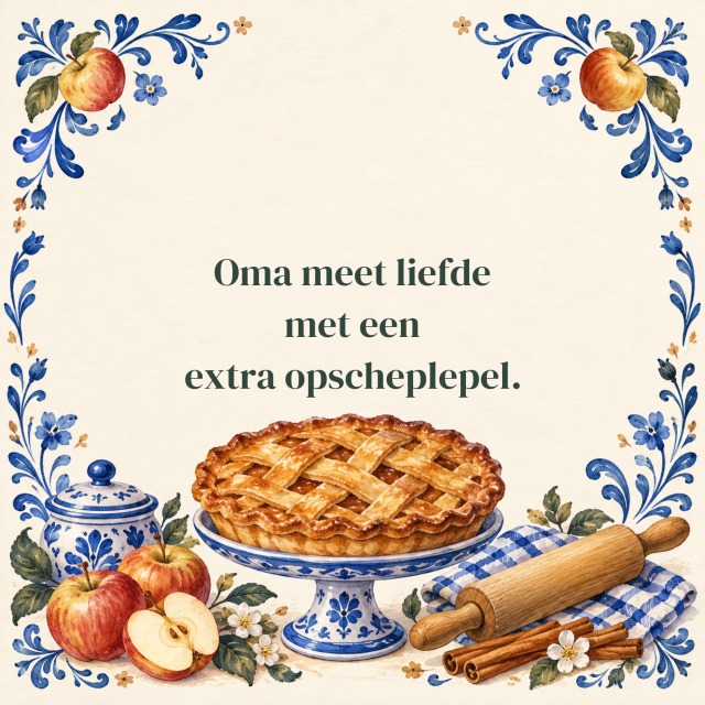 Oma meet liefde met een extra opscheplepel.