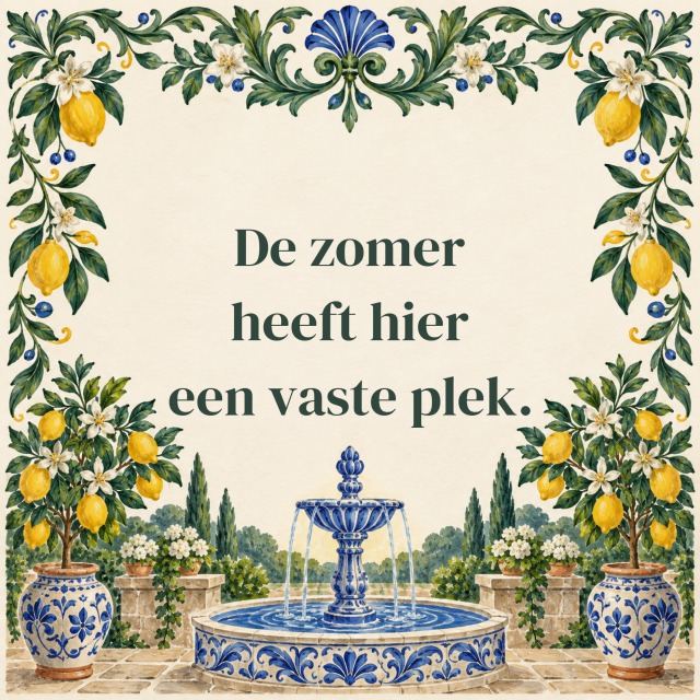 De zomer heeft hier een vaste plek.