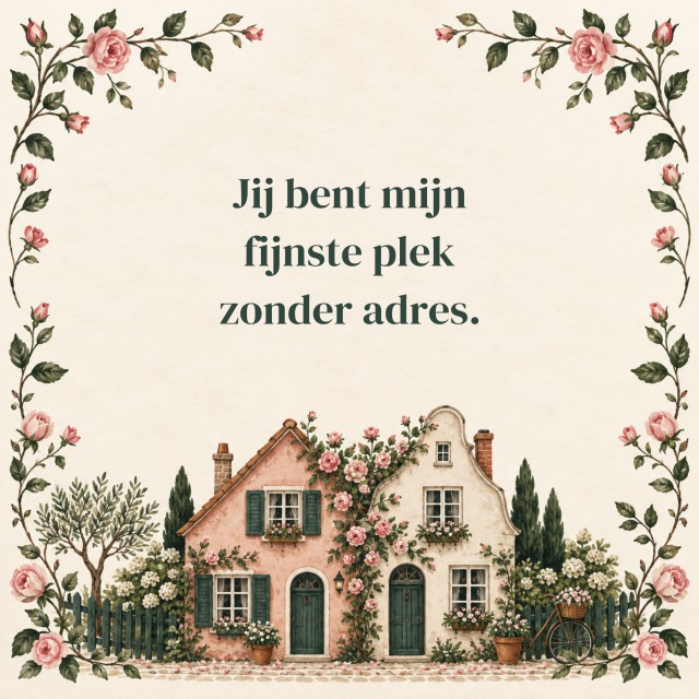 Waar jij bent, ben ik thuis.